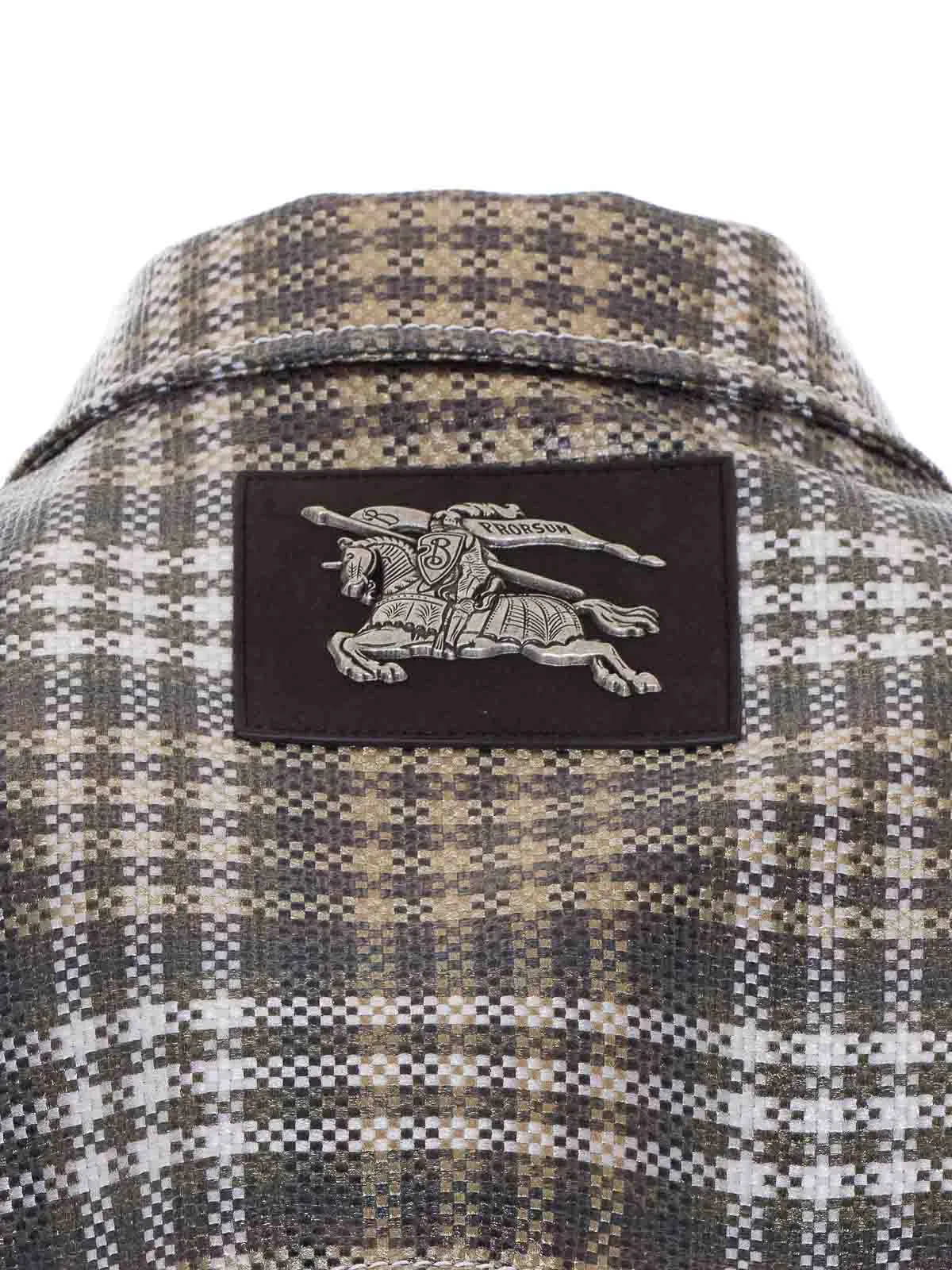 Burberry Brown And White Foxfield Trench