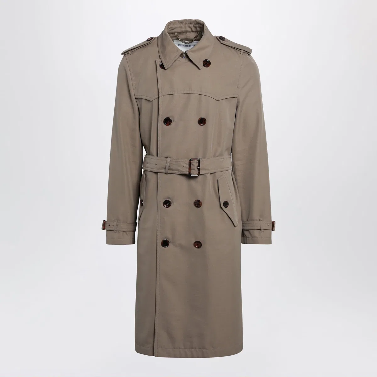 Burberry Short Foxfield Trench Coat In Cotton And