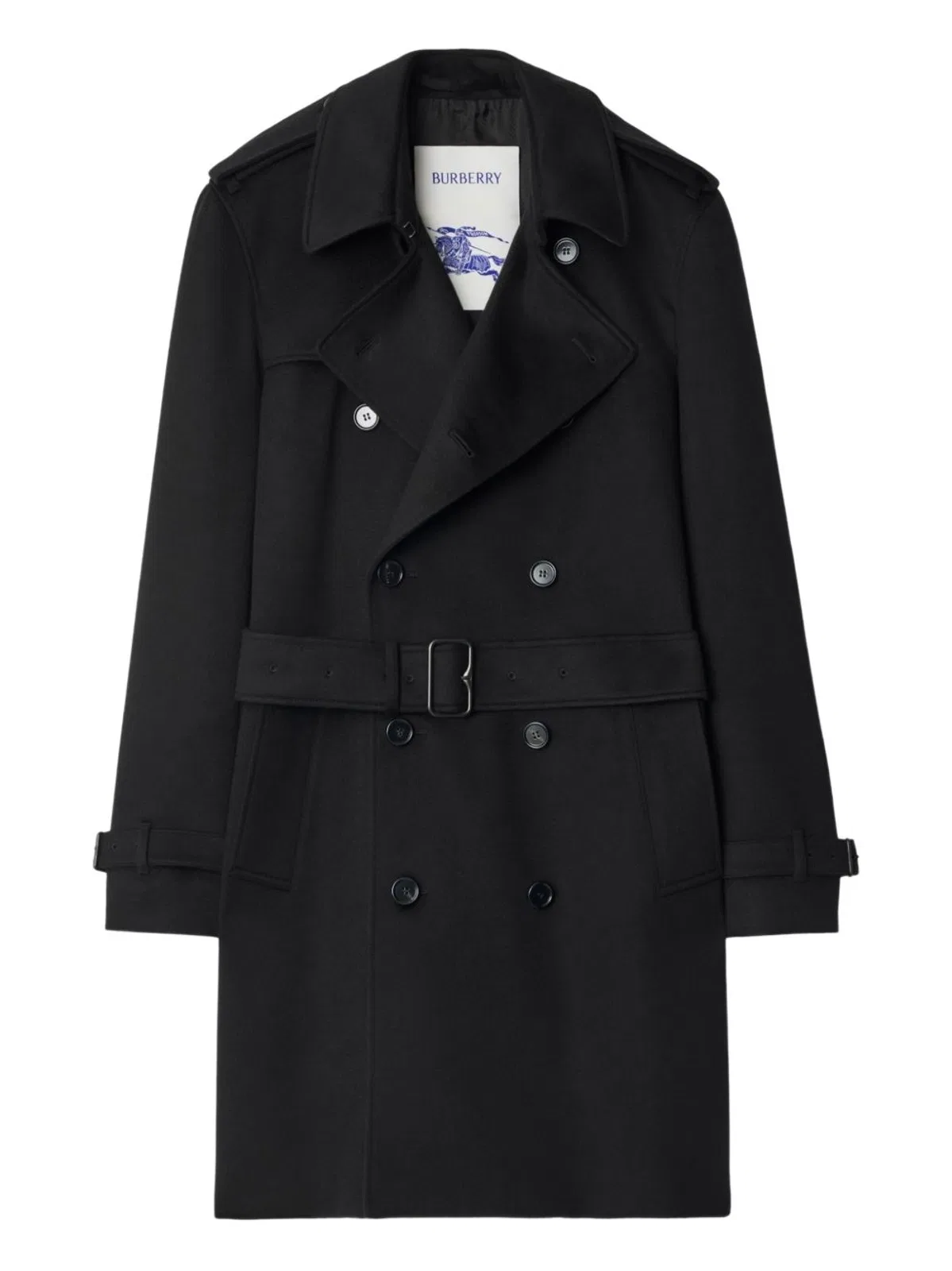 Burberry Black Cotton Trench Coat
