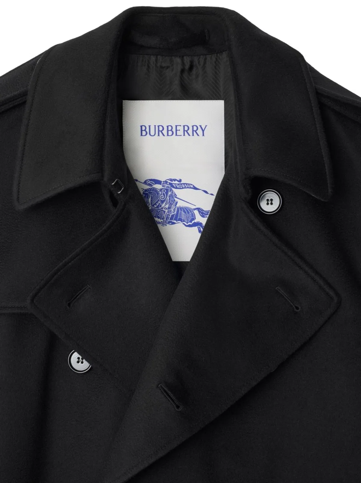 Burberry Black Cotton Trench Coat