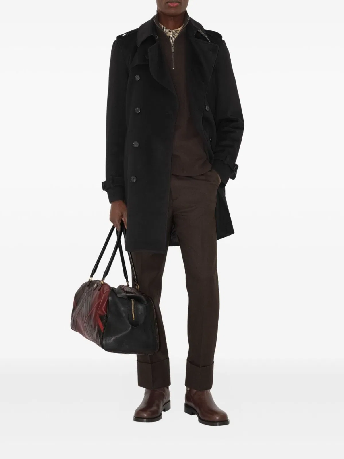 Burberry Black Cotton Trench Coat