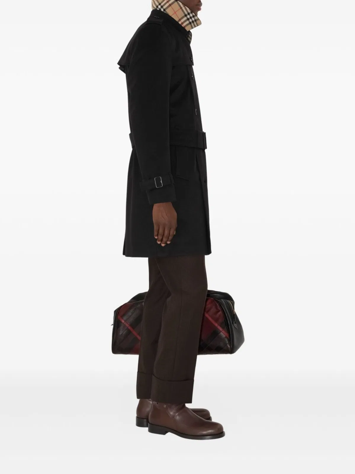 Burberry Black Cotton Trench Coat