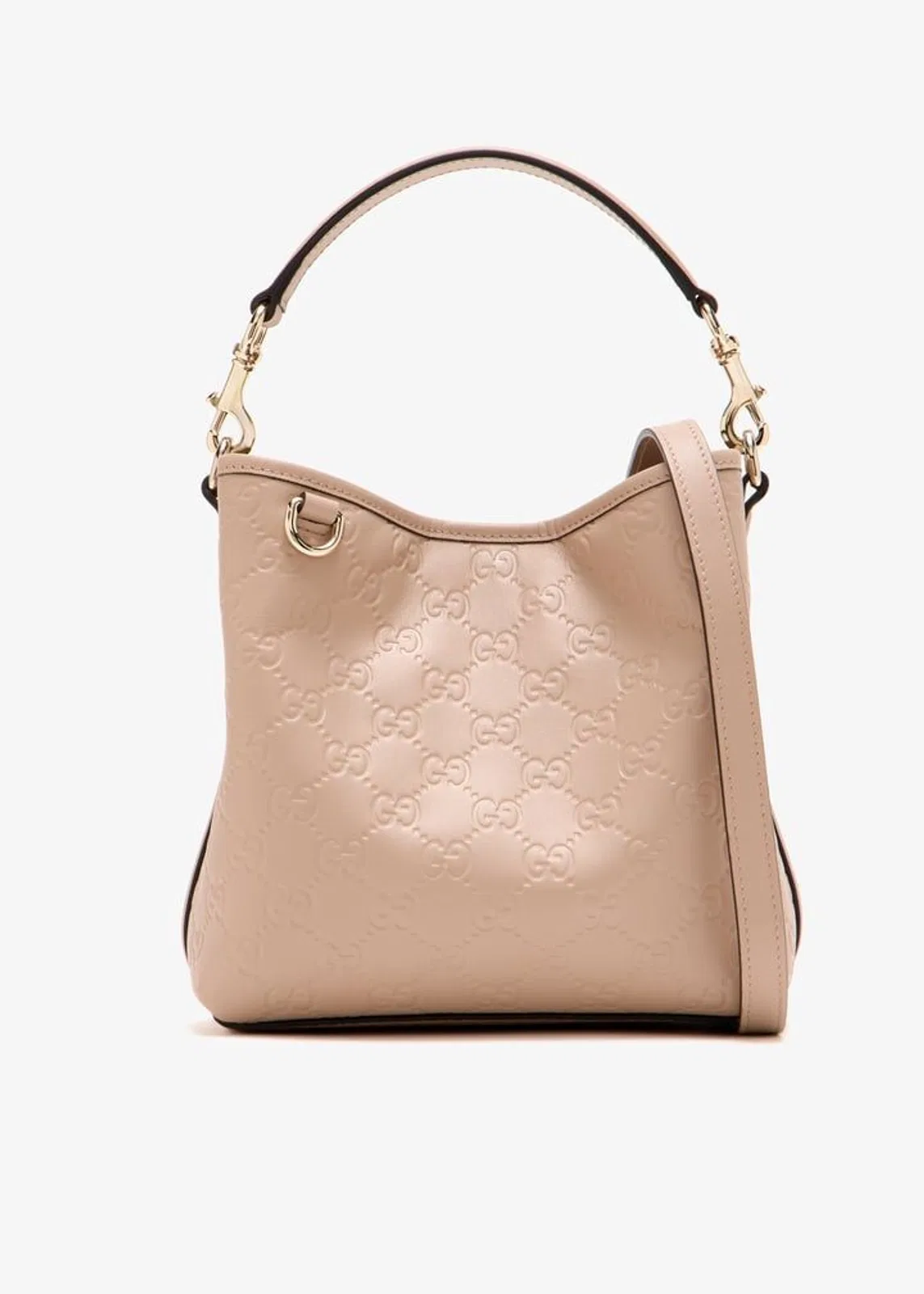 Gucci Gg Emblem Bucket Bag In Leather