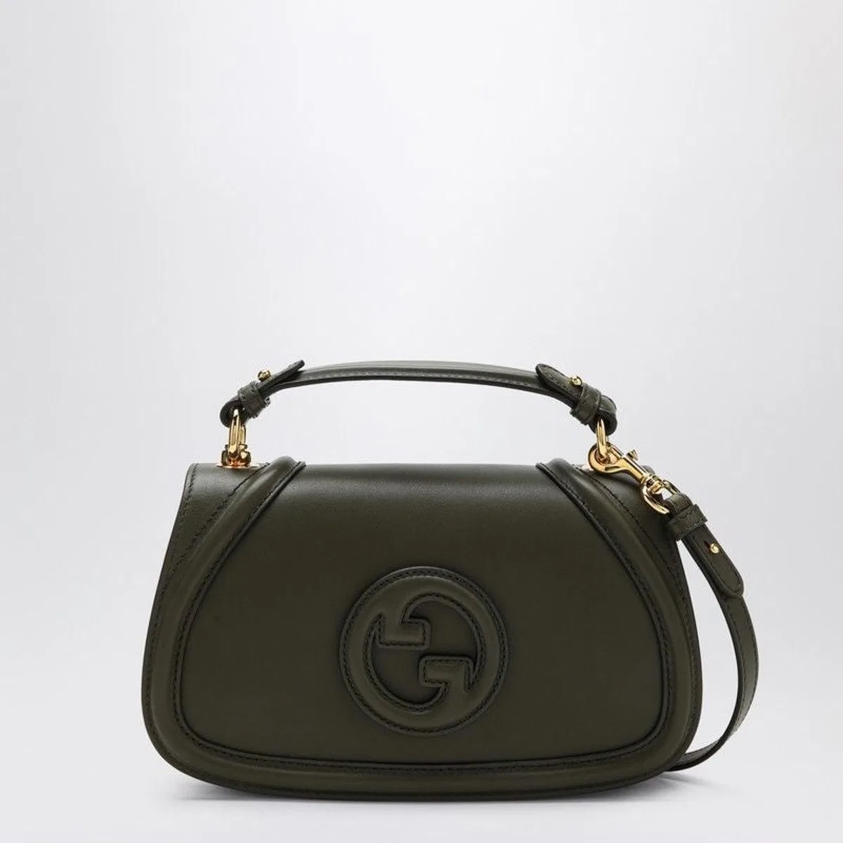Gucci Bottle Green Leather Gucci Blondie Handb
