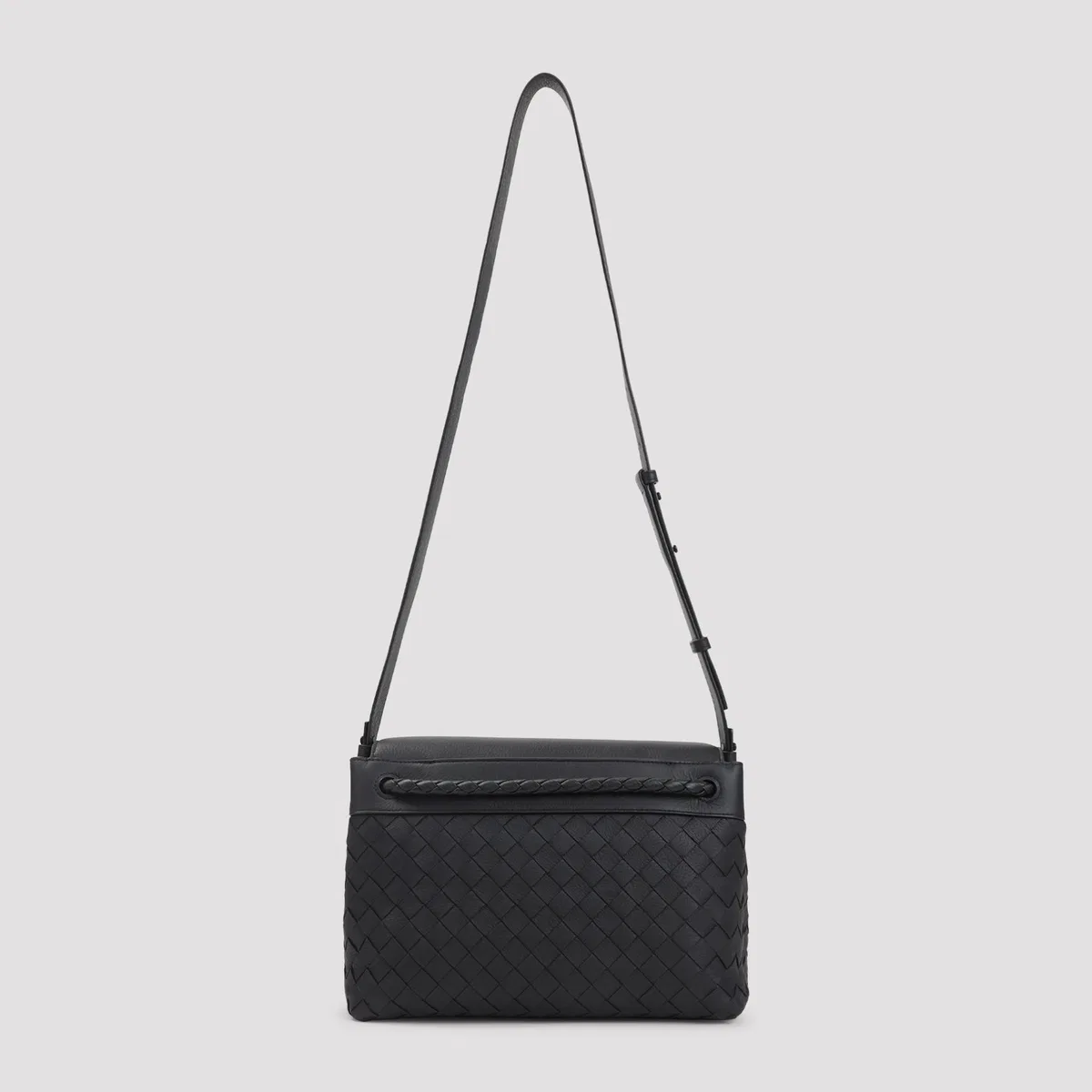 Bottega Veneta Black Small Andiamo Messenger Gummy