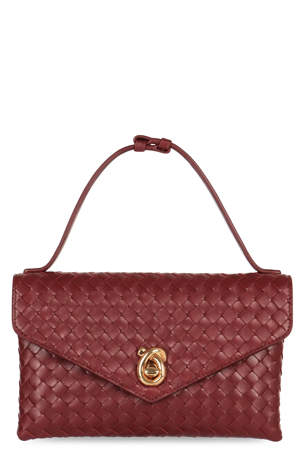 Bottega Veneta Barolo Knot Lock Lamb Leather Shoulder B