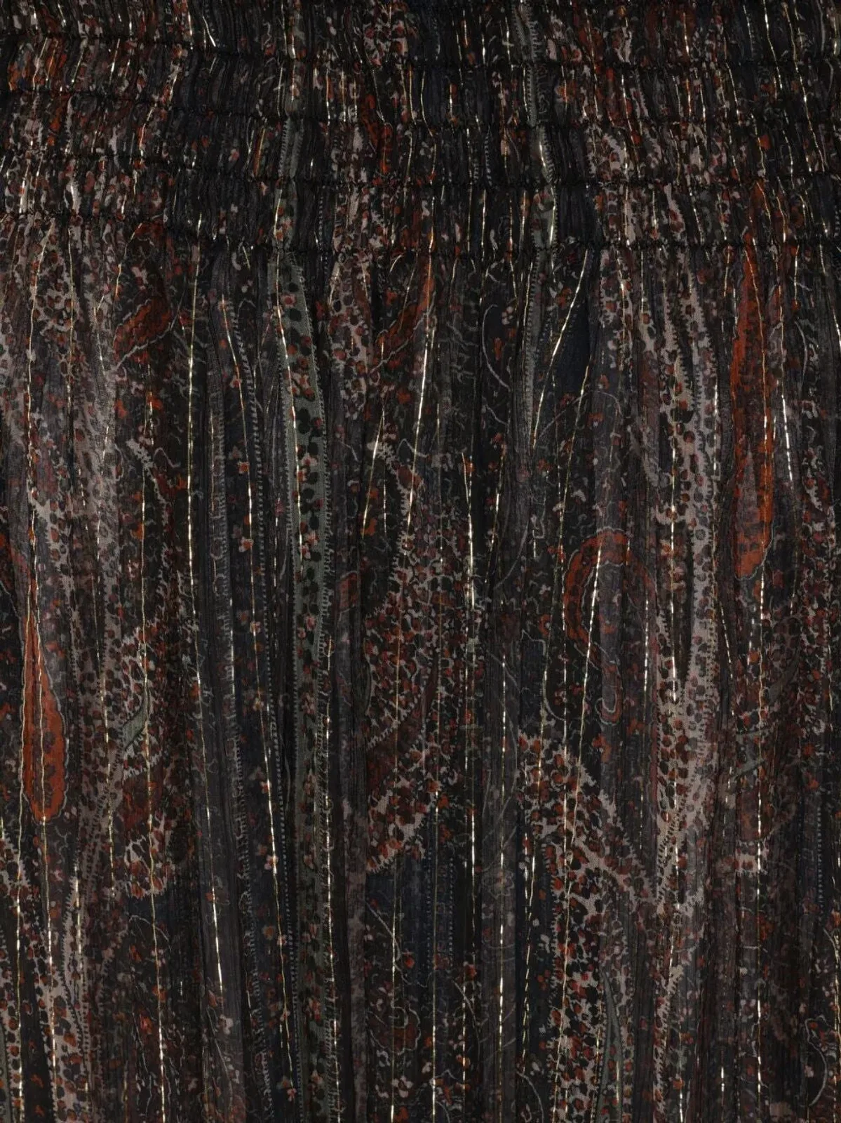 Saint Laurent Dress In Silk Lurex With Paisley Motif