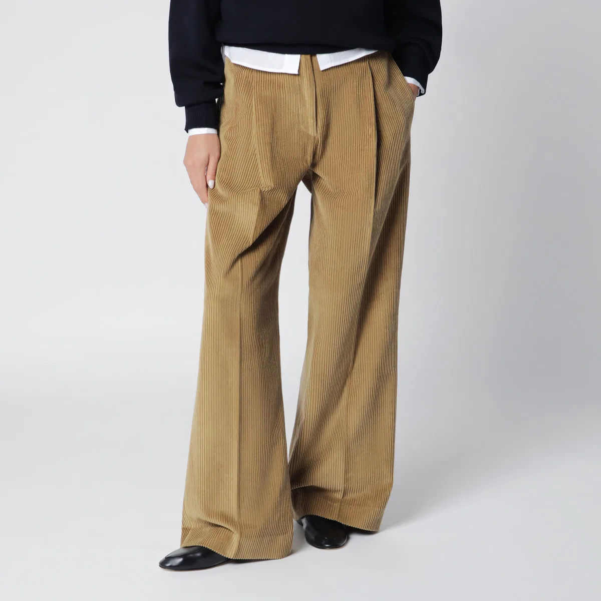 Róhe Beige Ted Corduroy Trousers