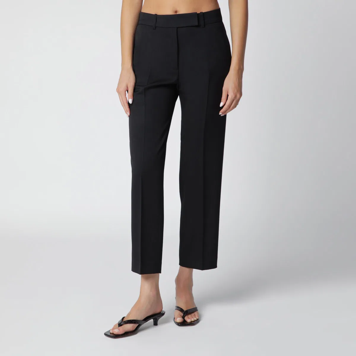 Róhe Black Mies Cigarette-Leg Trousers
