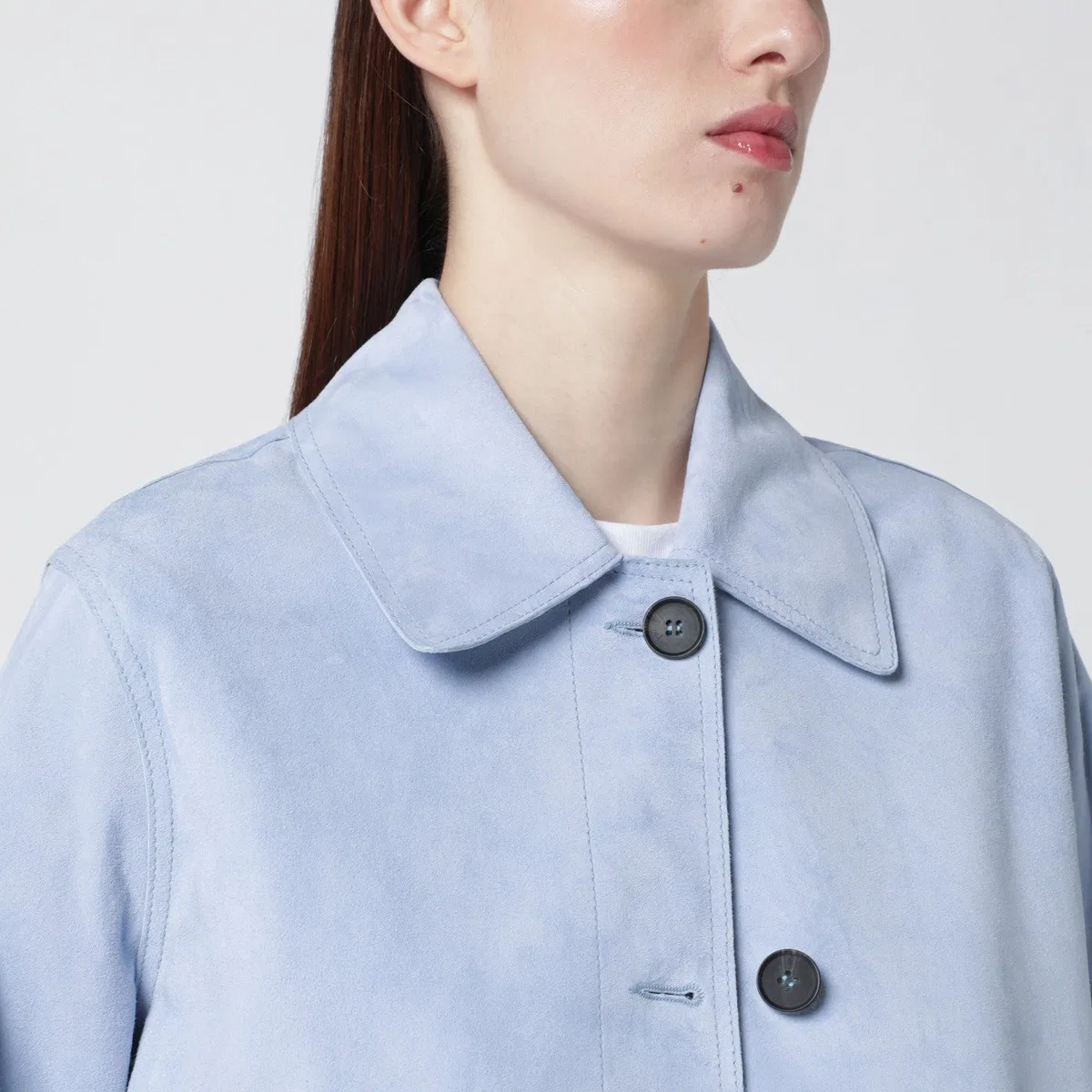 Sword 6644 Light Blue Leather Jacket