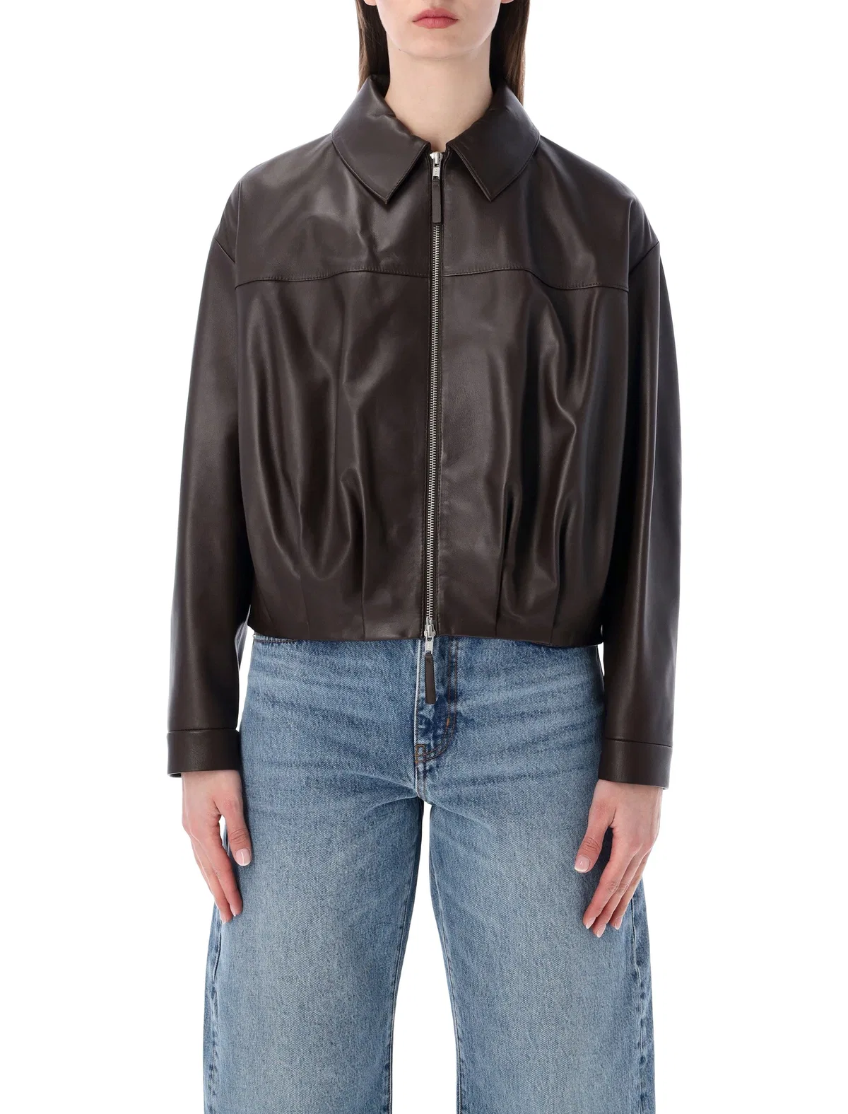 Sword 6.6.44 Cropped Nappa Leather Bomber