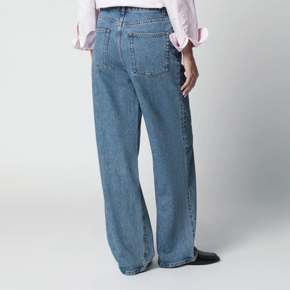 Róhe Bruun Signature Baggy Jeans Heritage Blu