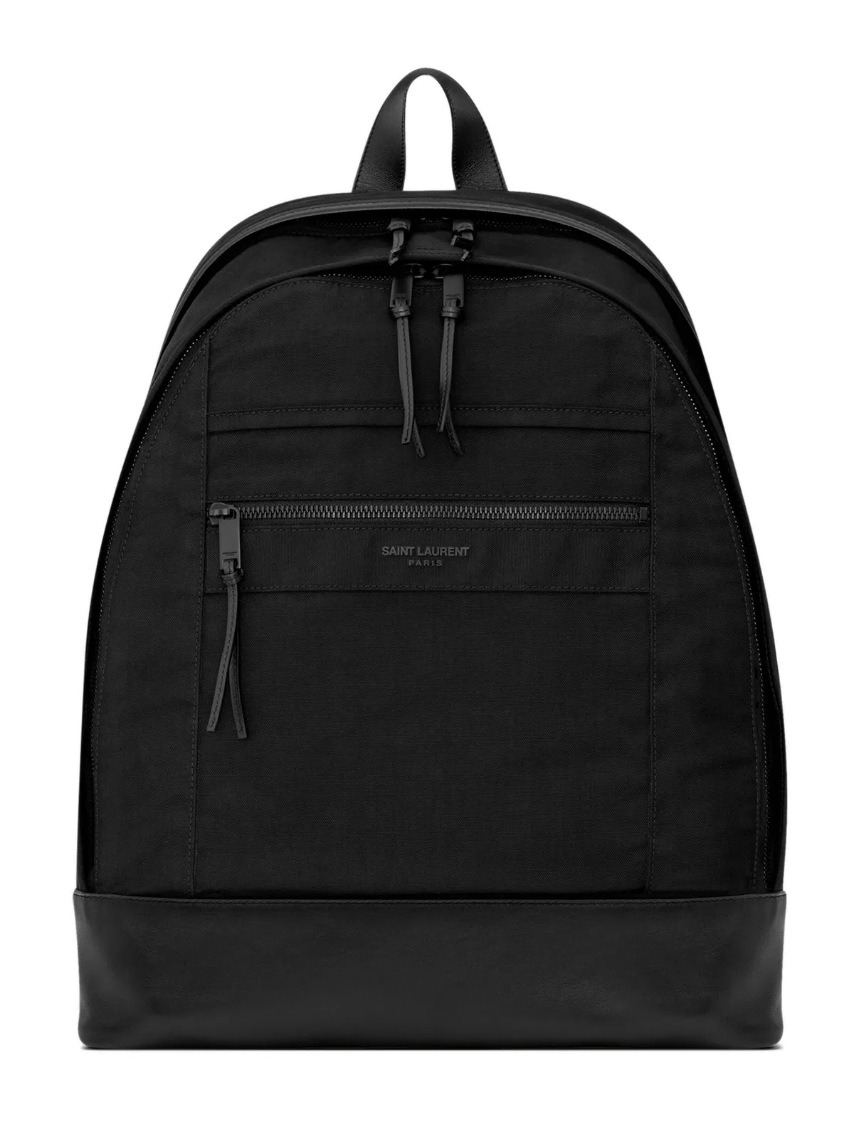 Saint Laurent City Backpack In Nylon Canvas And Leathe
