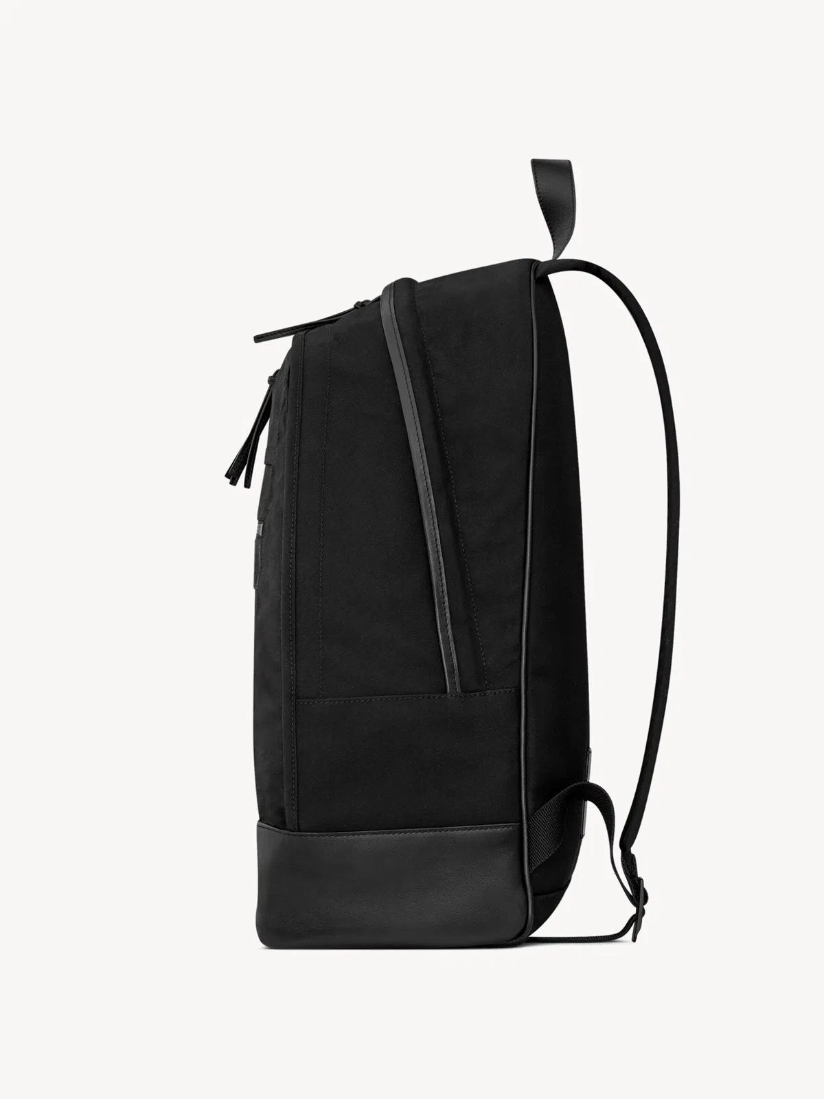 Saint Laurent City Backpack In Nylon Canvas And Leathe