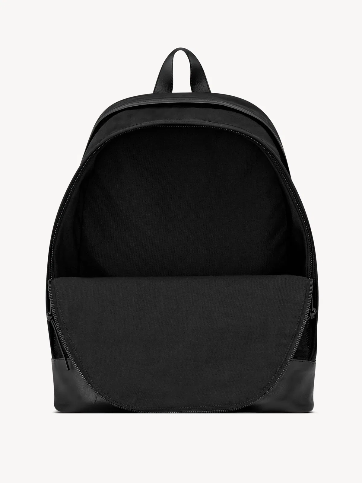 Saint Laurent City Backpack In Nylon Canvas And Leathe