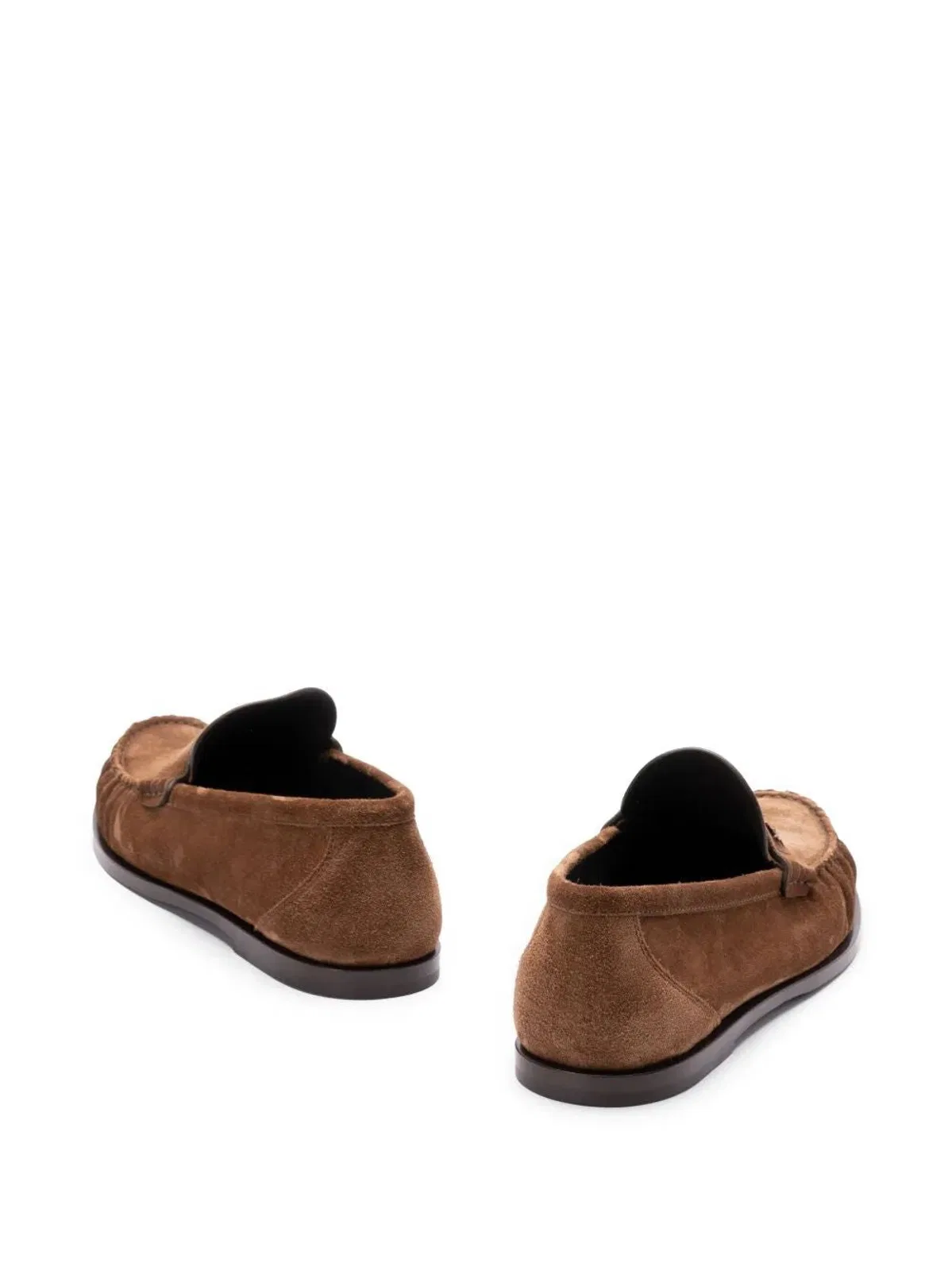 Saint Laurent Brown Suede Loafers