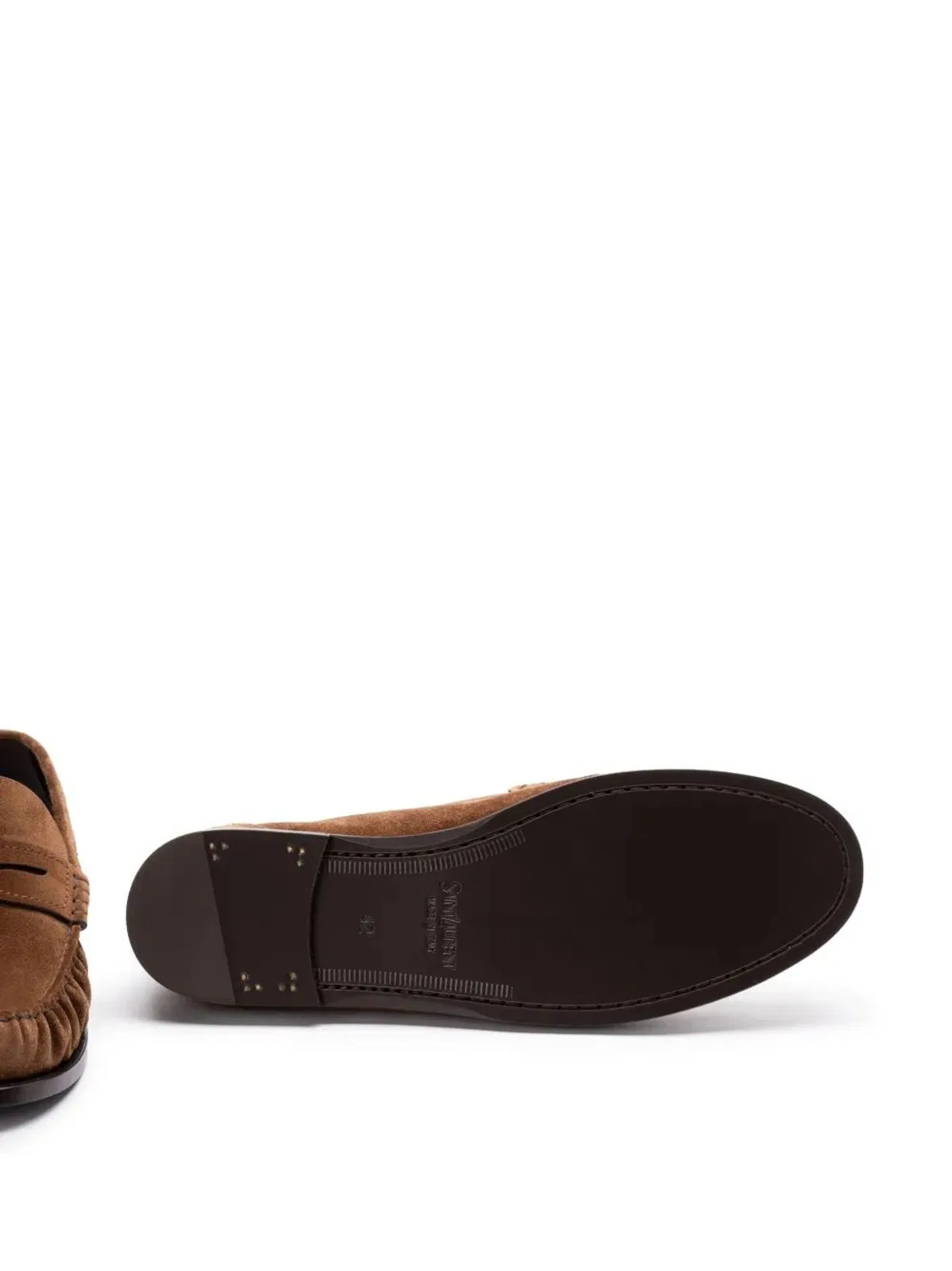 Saint Laurent Brown Suede Loafers