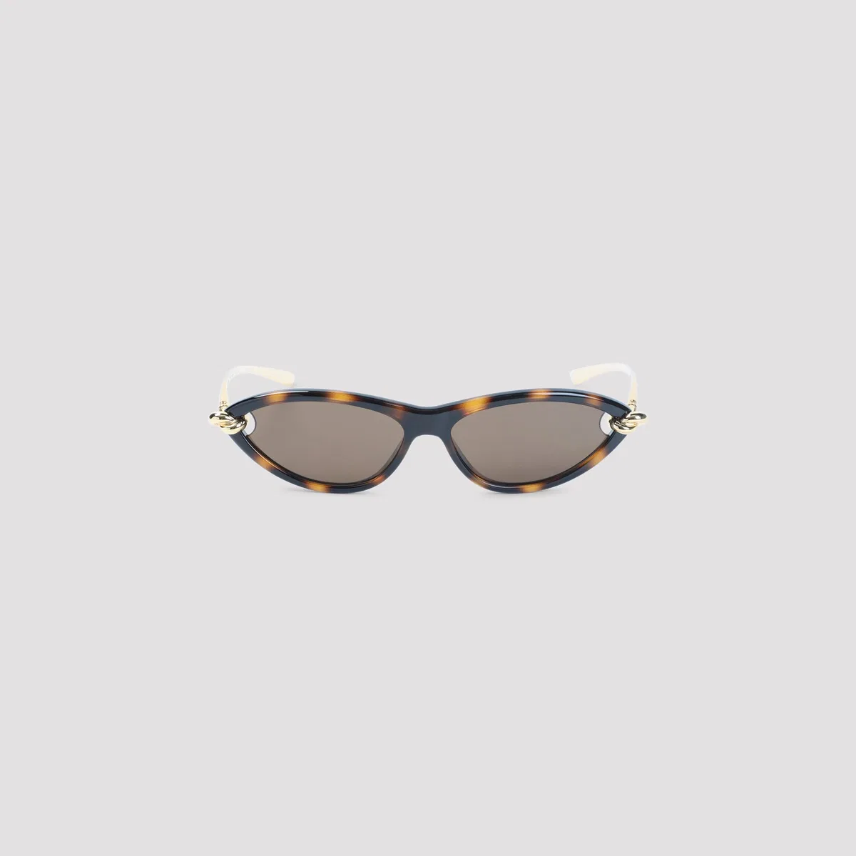 Bottega Veneta Havana Knot Cat Eye Acetate Sunglasses