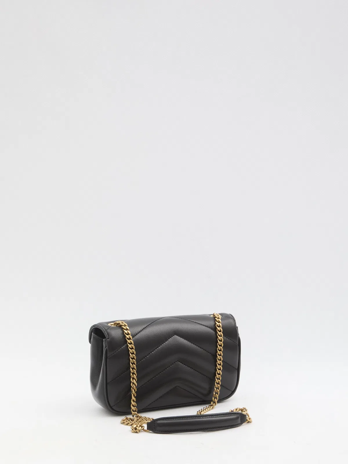 Saint Laurent Black Leather Mini Loulou Crossbody Bag