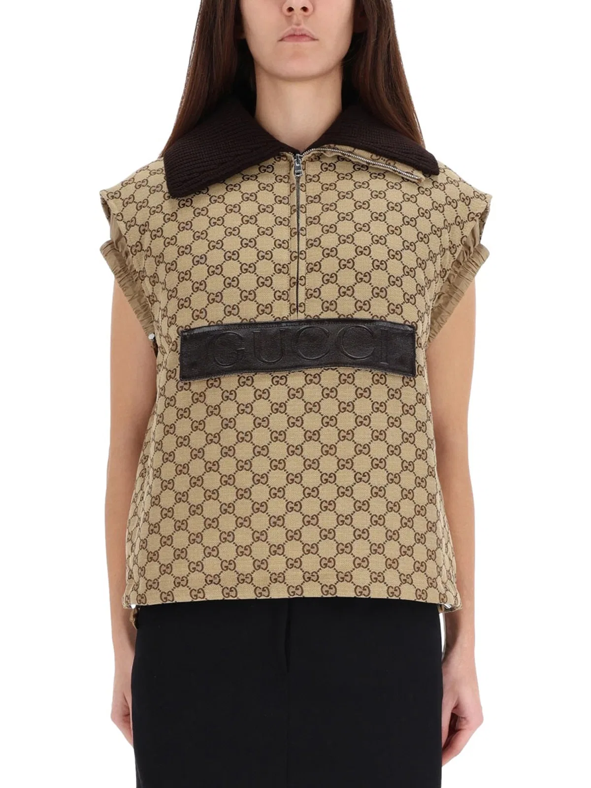 Gucci Vest With Leather Label