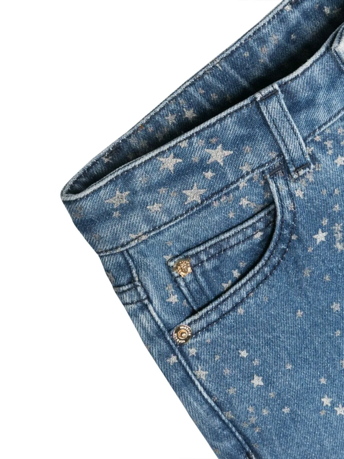 Versace Glitter Print Jeans