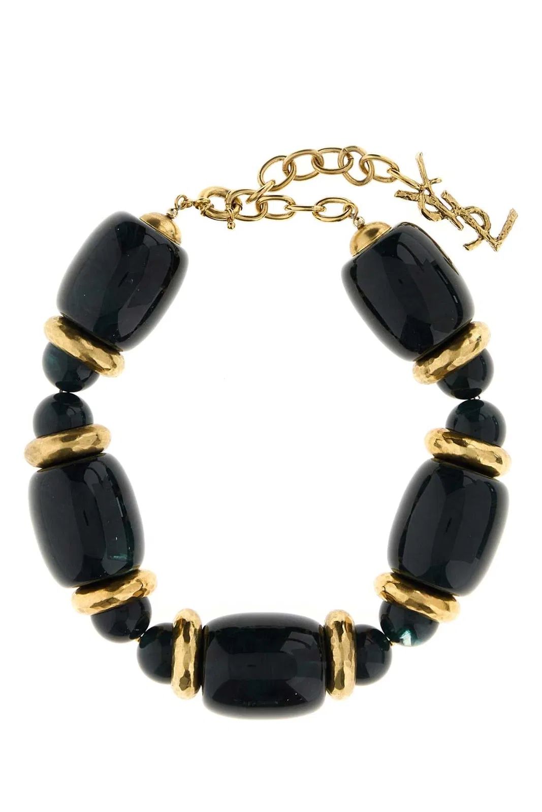 Saint Laurent Two-Tone Resin And Metal Necklace