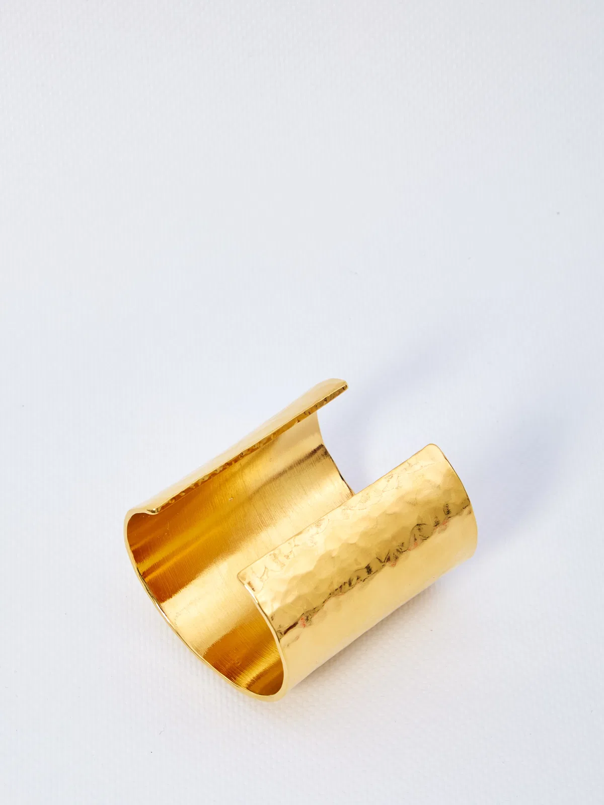 Saint Laurent Hammered Cuff Bracelet Featuring The Cas