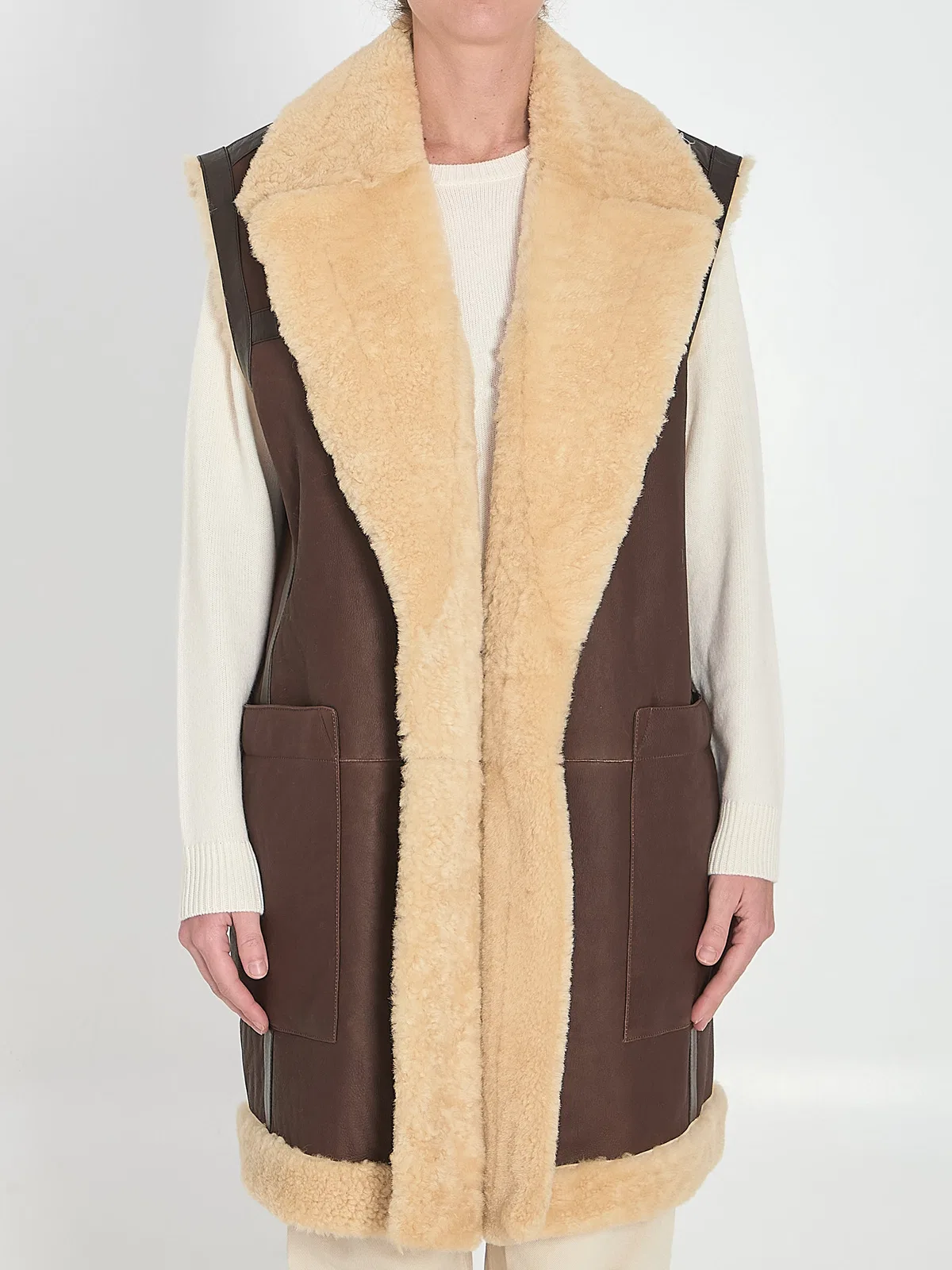 Bottega Veneta Brown Leather Vest