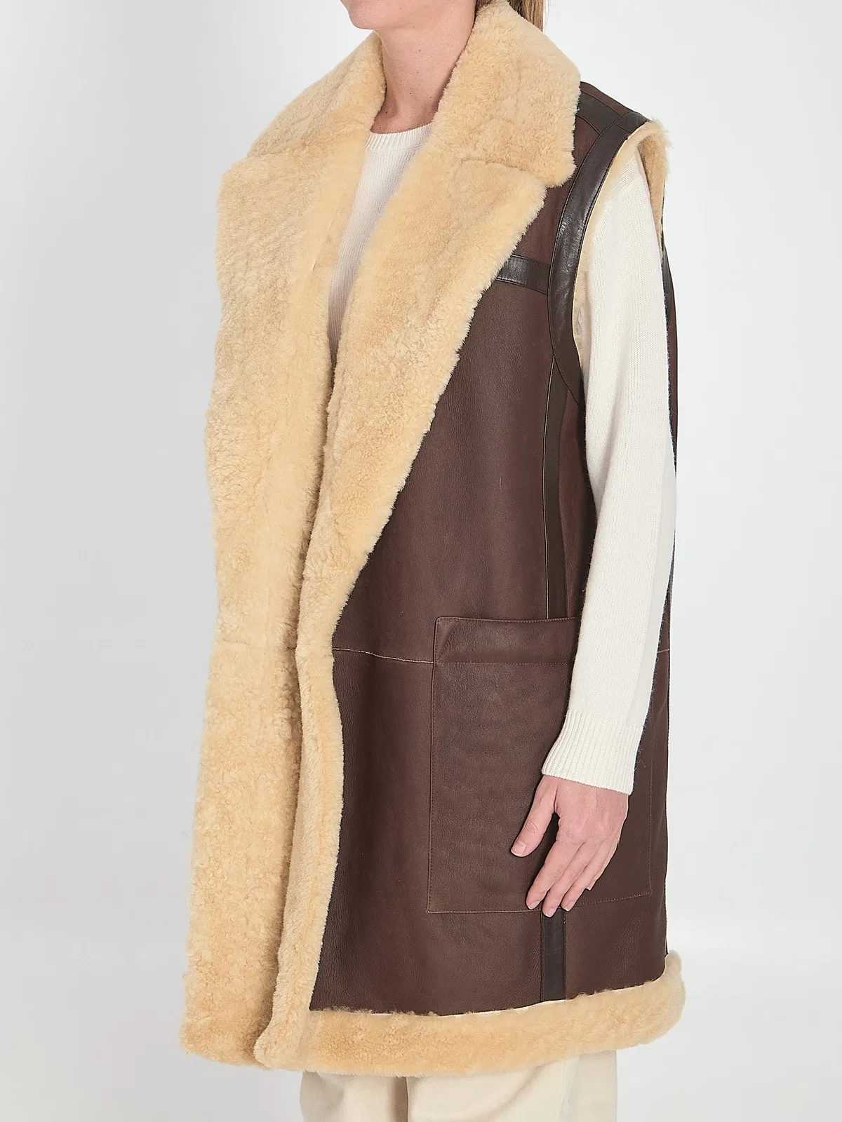 Bottega Veneta Brown Leather Vest
