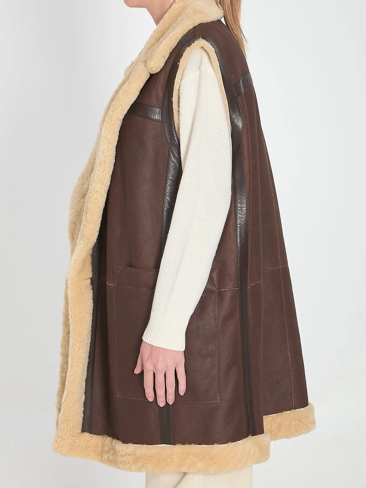 Bottega Veneta Brown Leather Vest