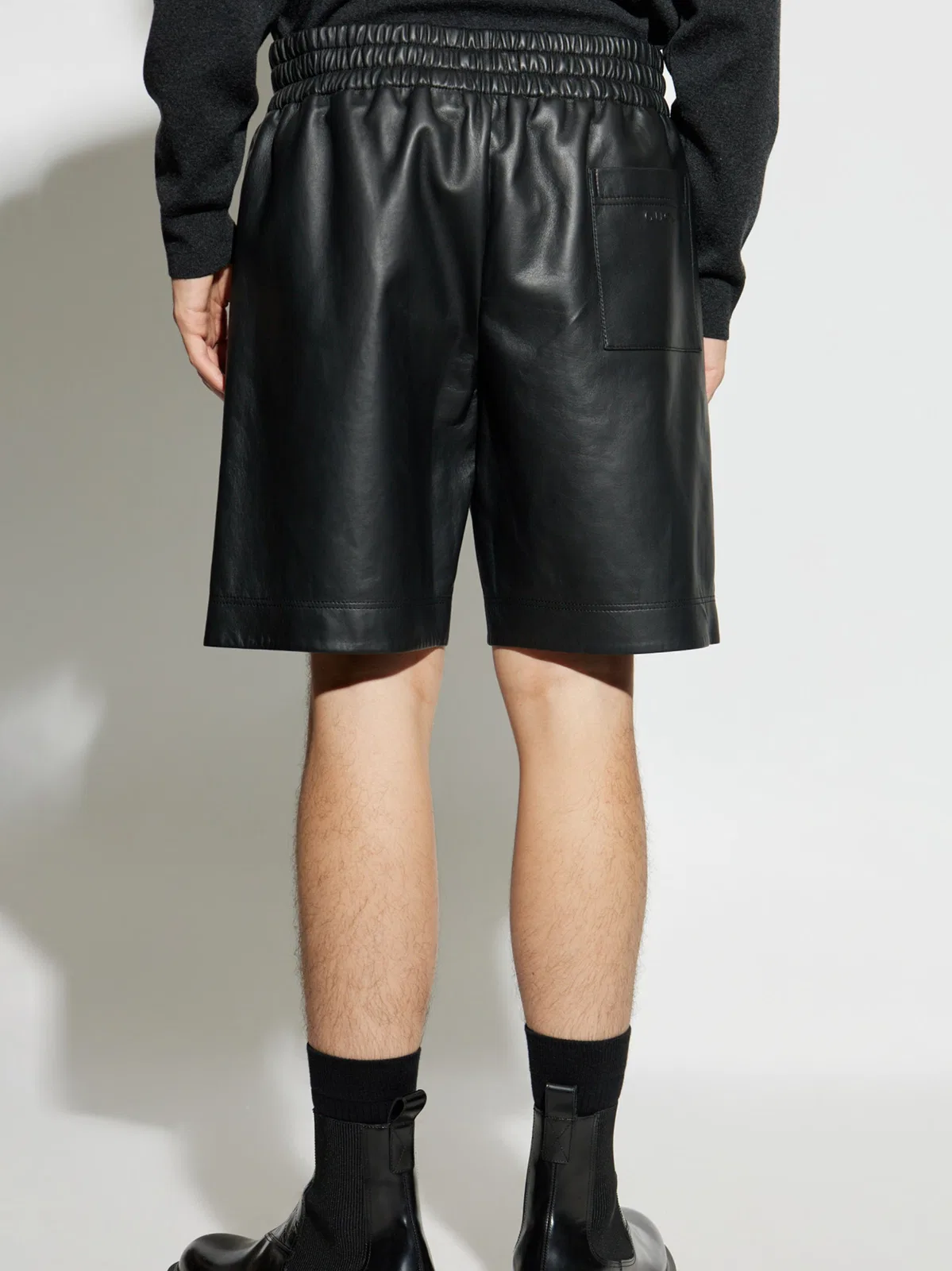 Gucci Black Lambskin Shorts