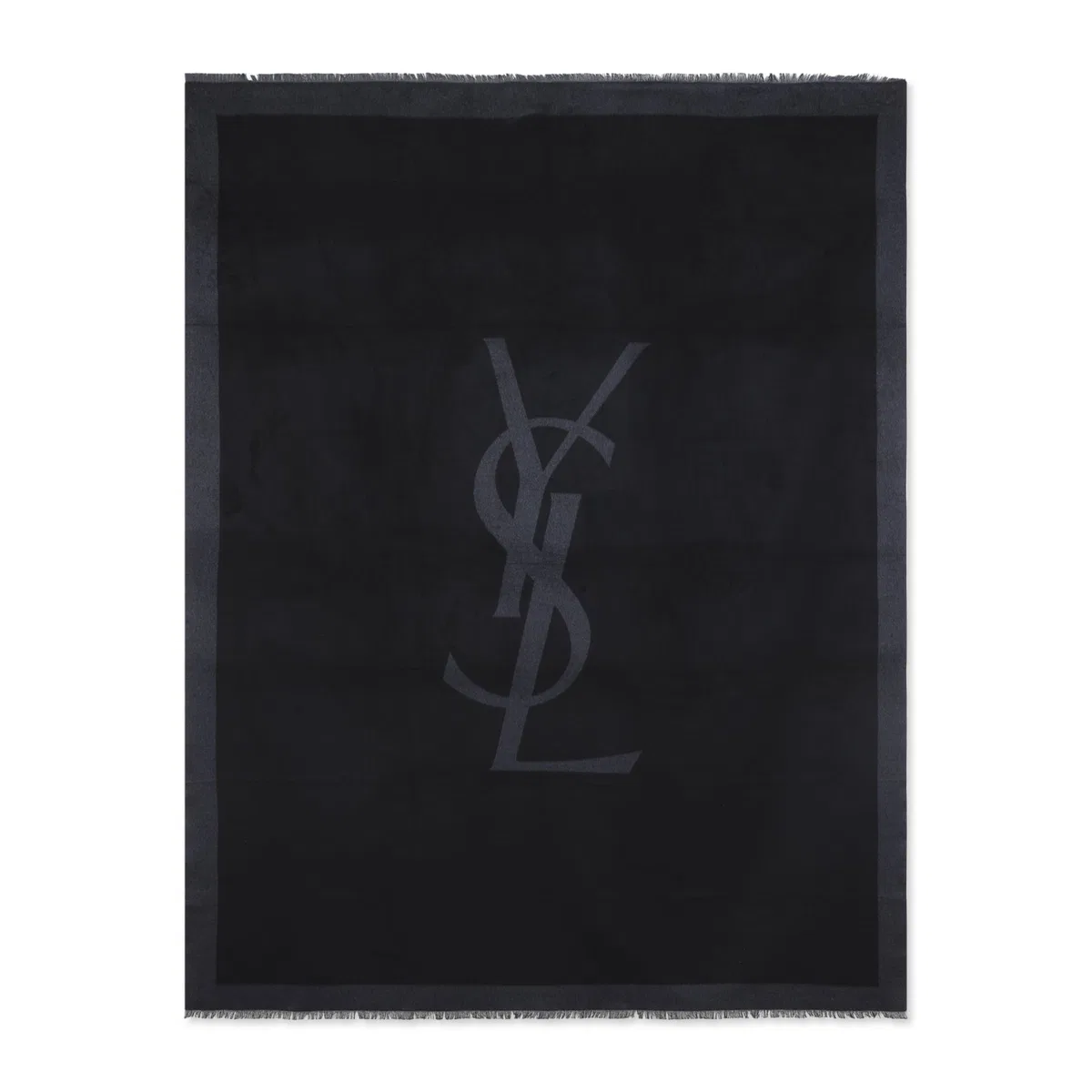 Saint Laurent Black Silk Scarf