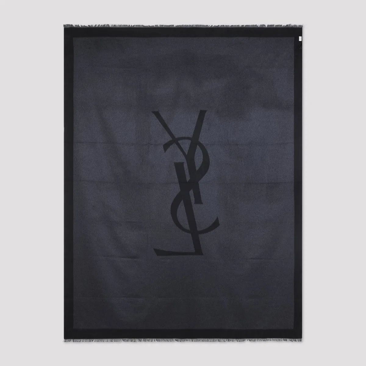 Saint Laurent Black Silk Scarf