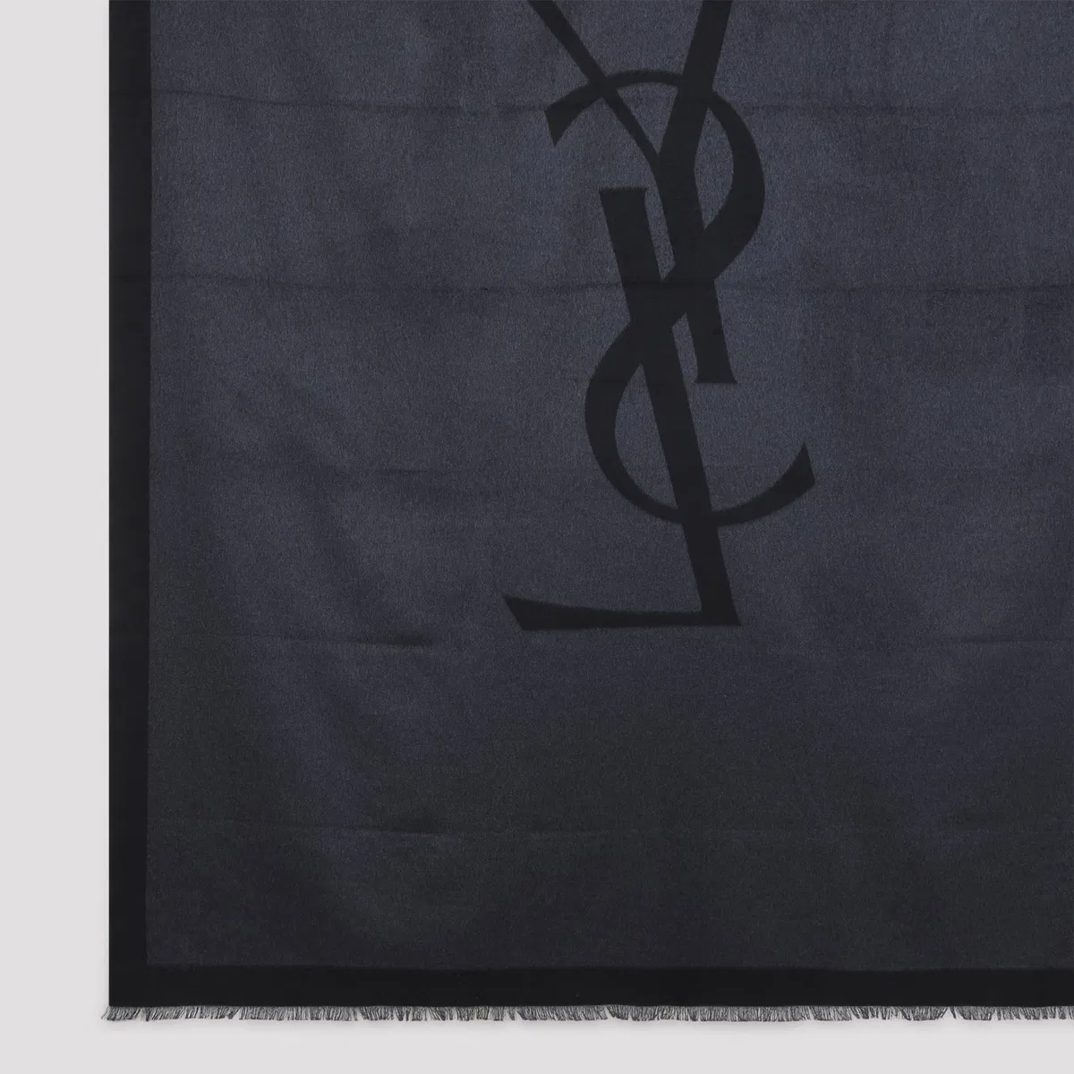 Saint Laurent Black Silk Scarf