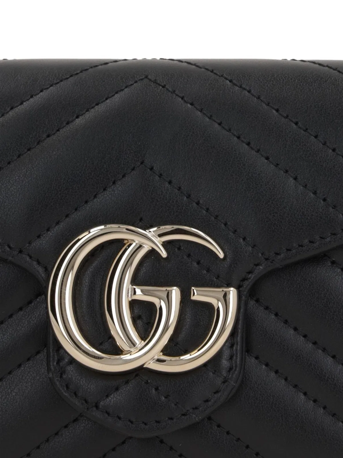 Gucci Gg Marmont Leather Wallet On Chain