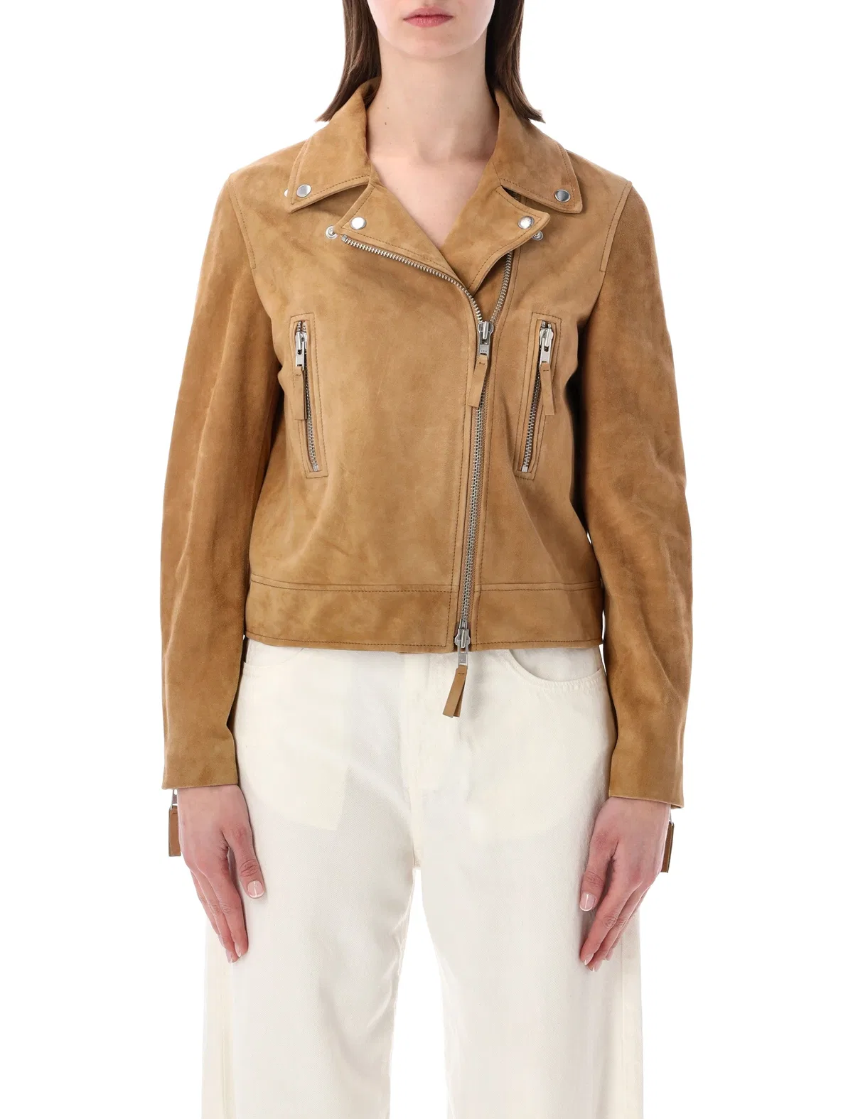 Sword Classic Biker Suede Leather Jacket