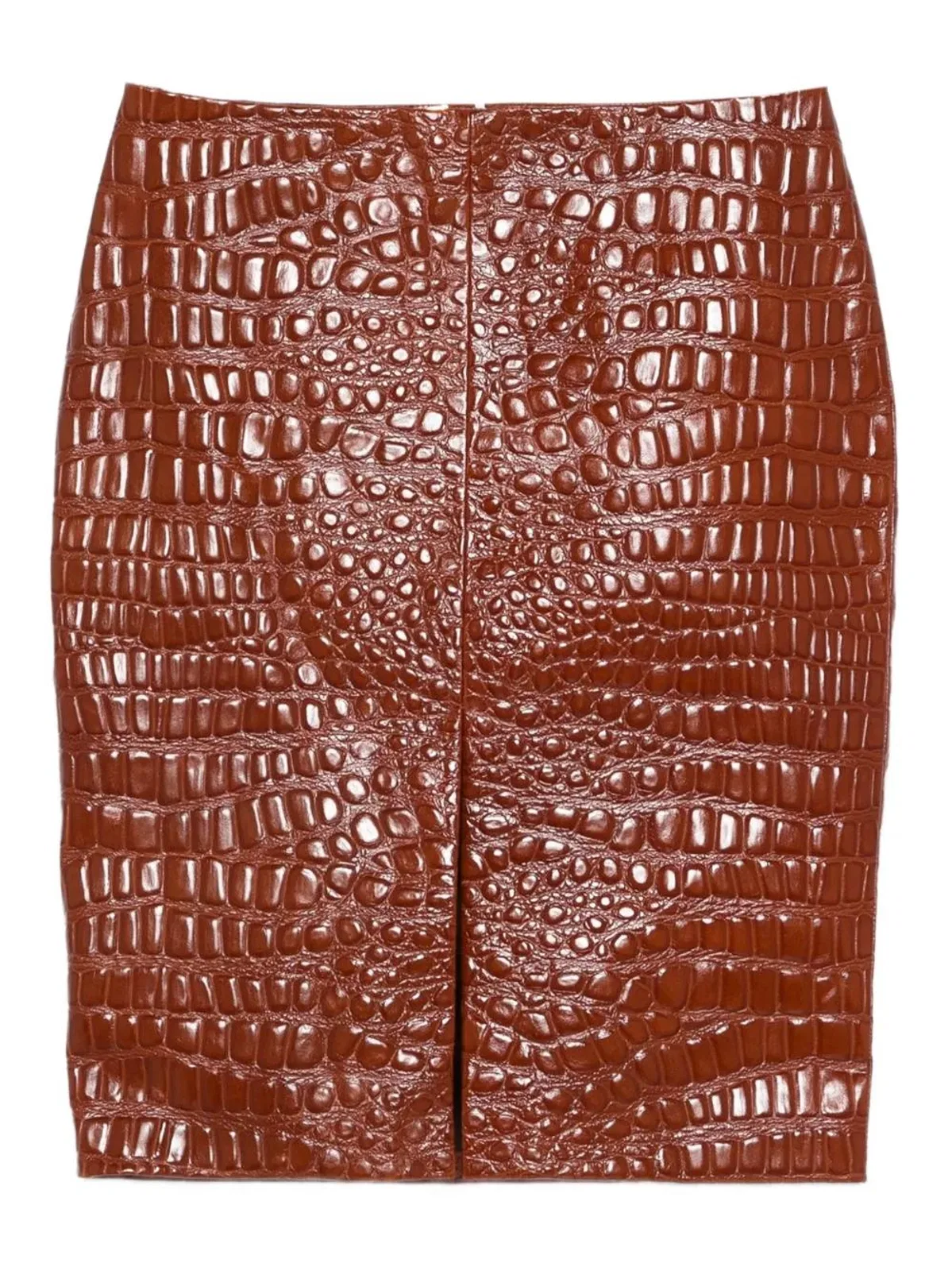 Saint Laurent Embossed Leather Mini Skirt