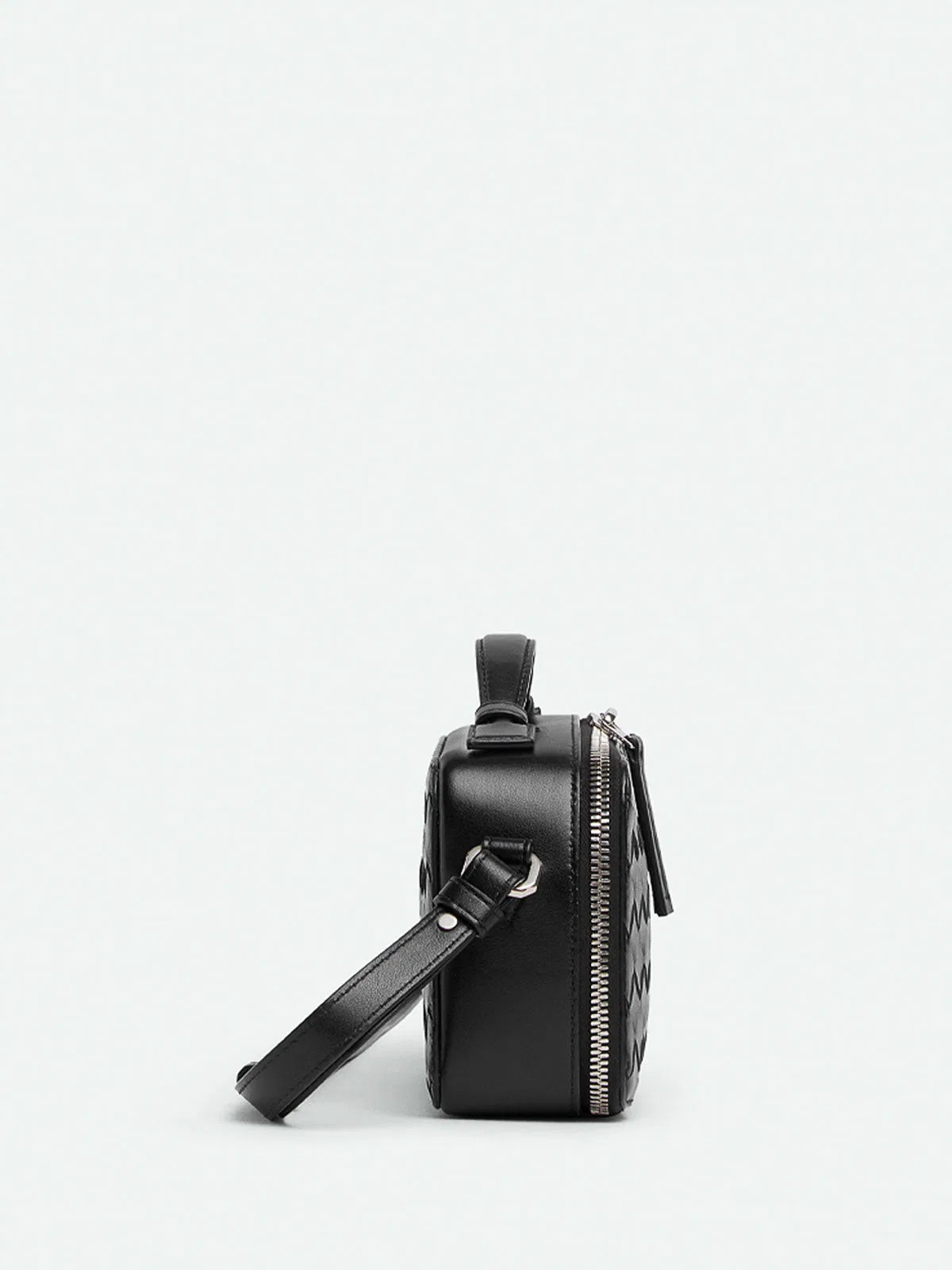 Bottega Veneta Black Silver Pouch Clutch