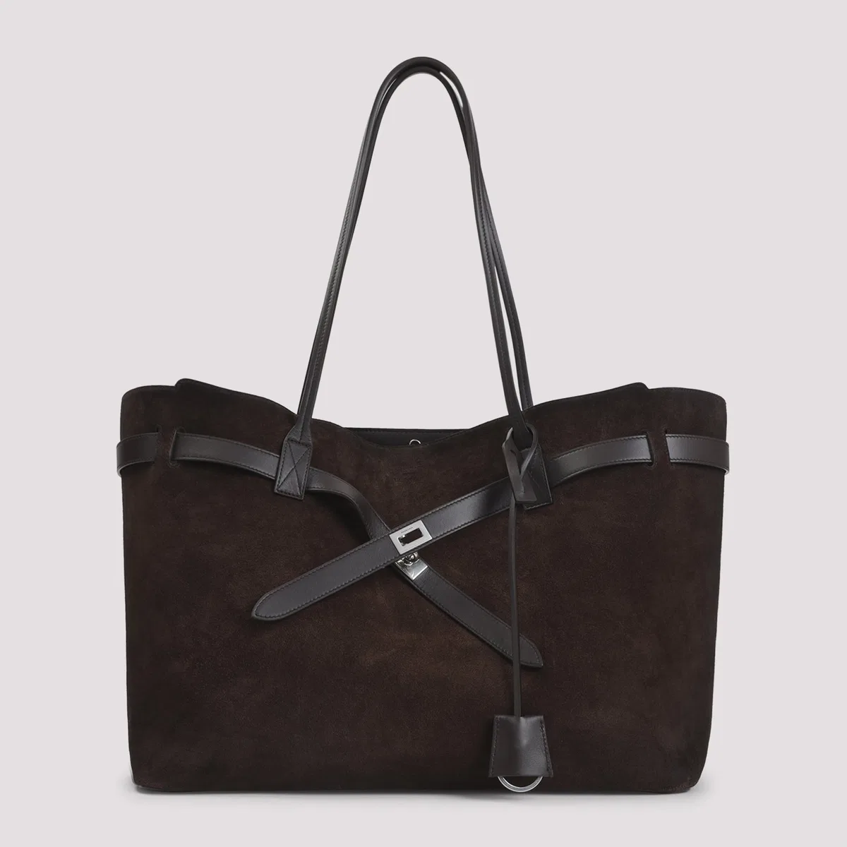 Balenciaga Brown Suede Large Bel Air Shopping Bag