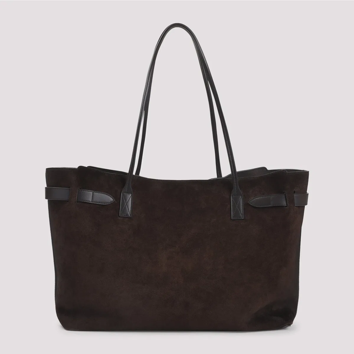 Balenciaga Brown Suede Large Bel Air Shopping Bag