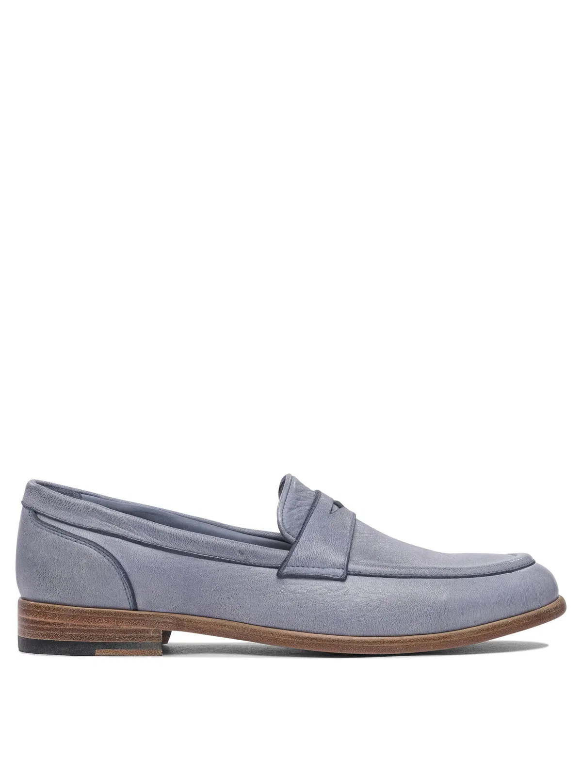 Sturlini Light Blue Leather Loafers