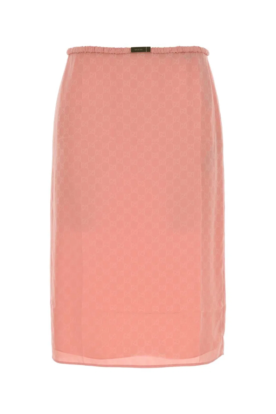 Gucci Pink Gg Silk Skirt