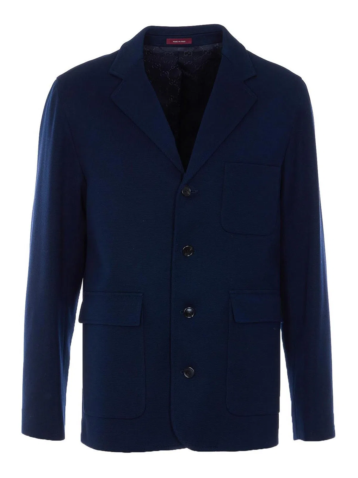 Gucci Blue Jacket With Frontal Buttons Closure