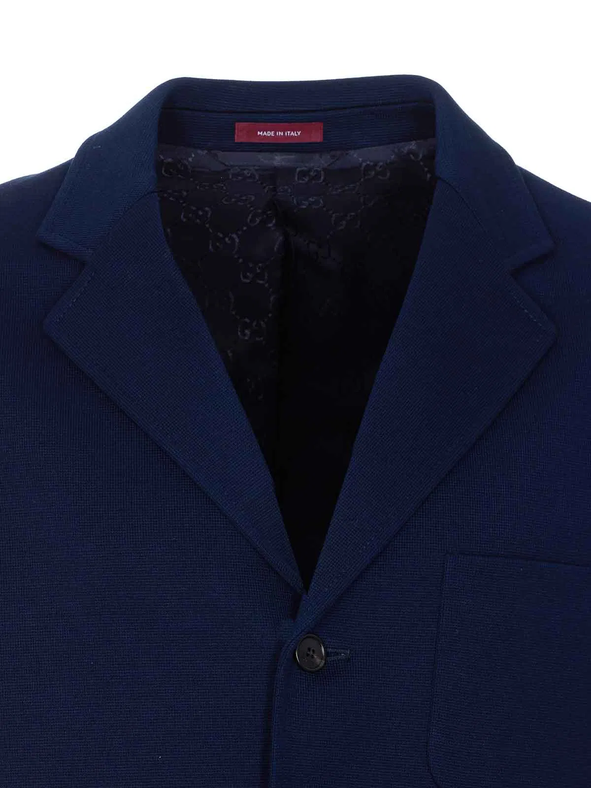 Gucci Blue Jacket With Frontal Buttons Closure
