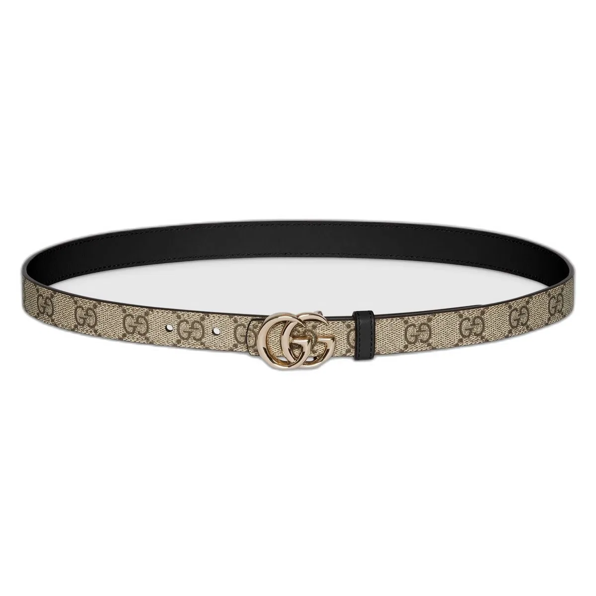 Gucci Reversible Gg Marmont Beige Calf Leather