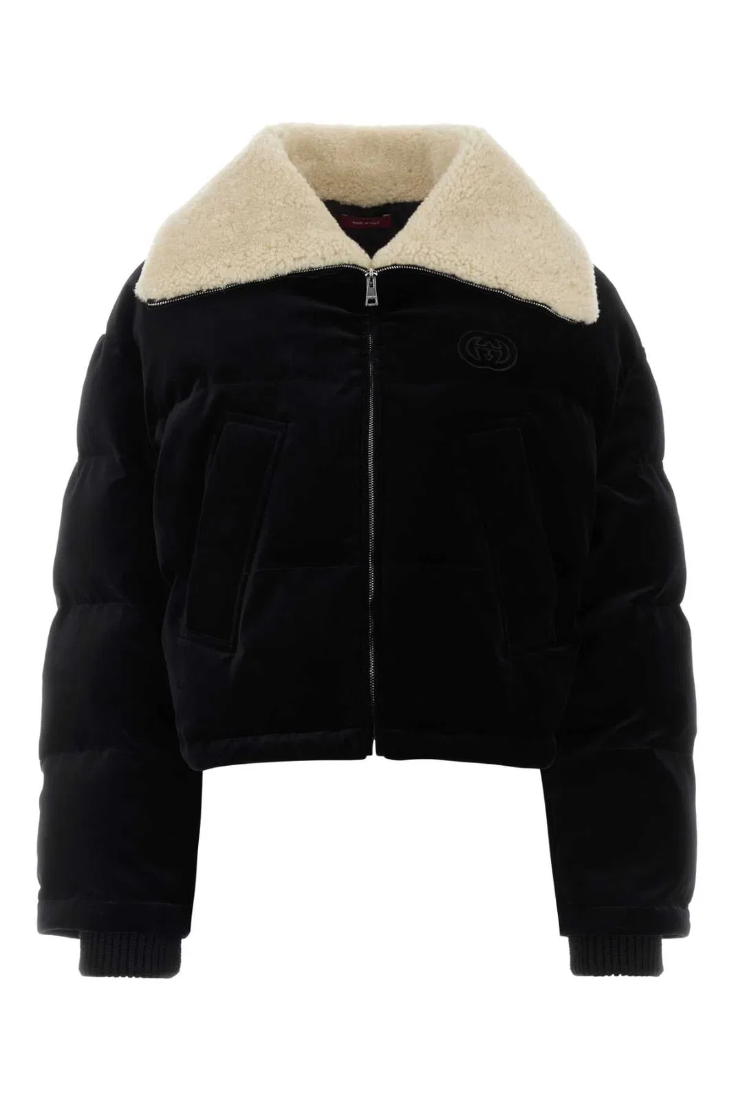 Gucci Black Velvet Padded Jacket