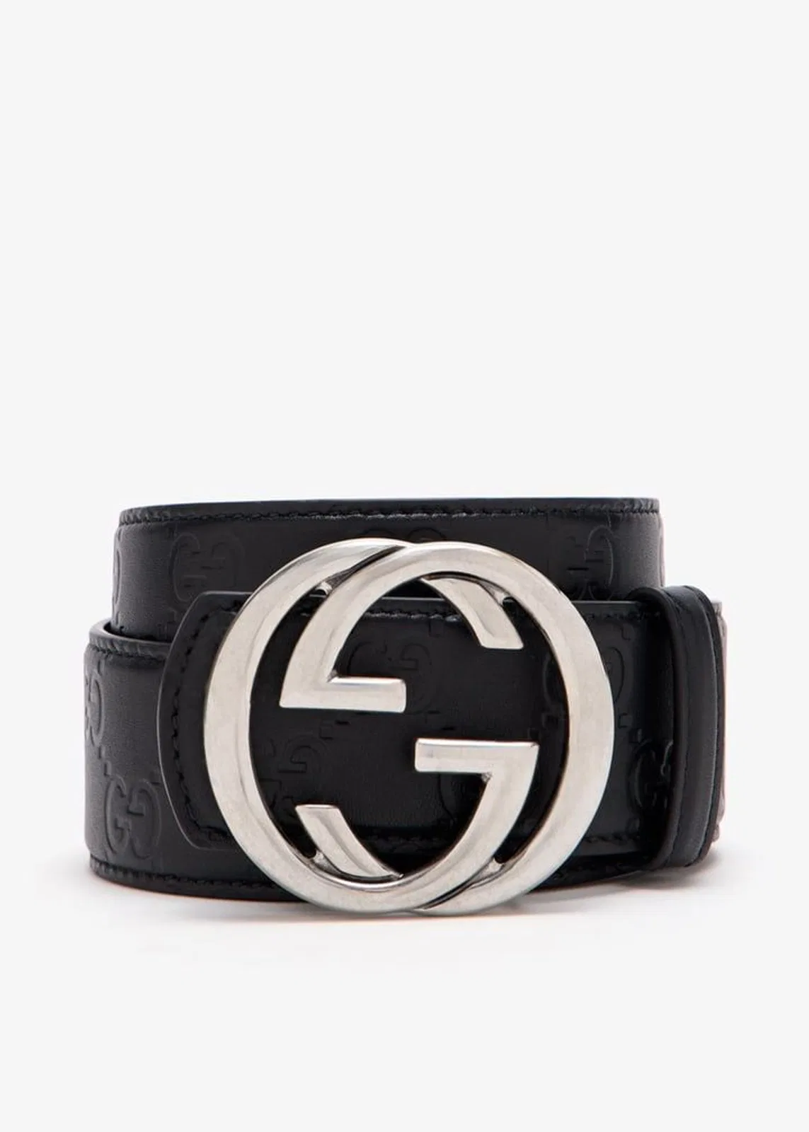Gucci Reversible Leather Belt With Gg Buckle