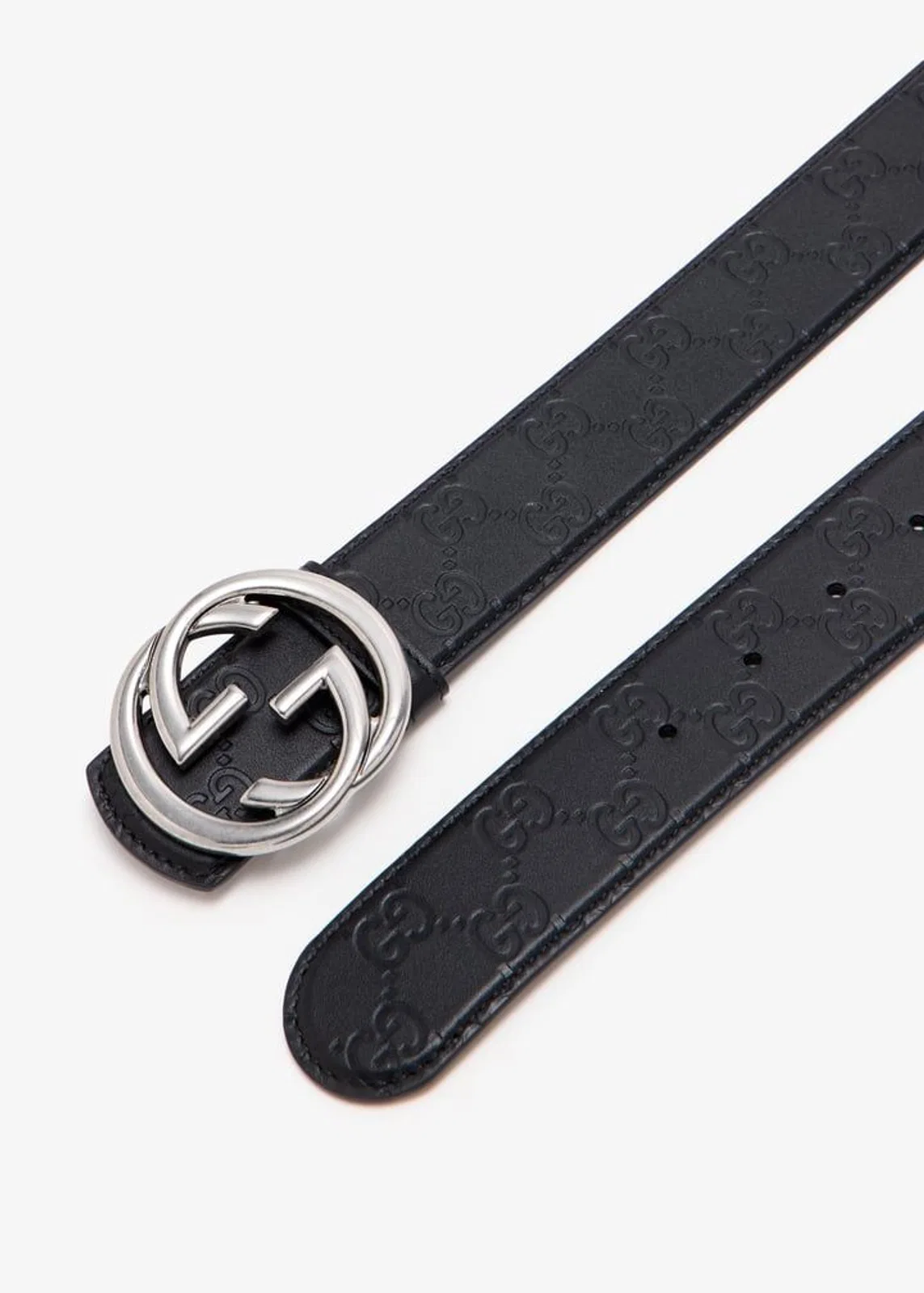 Gucci Reversible Leather Belt With Gg Buckle