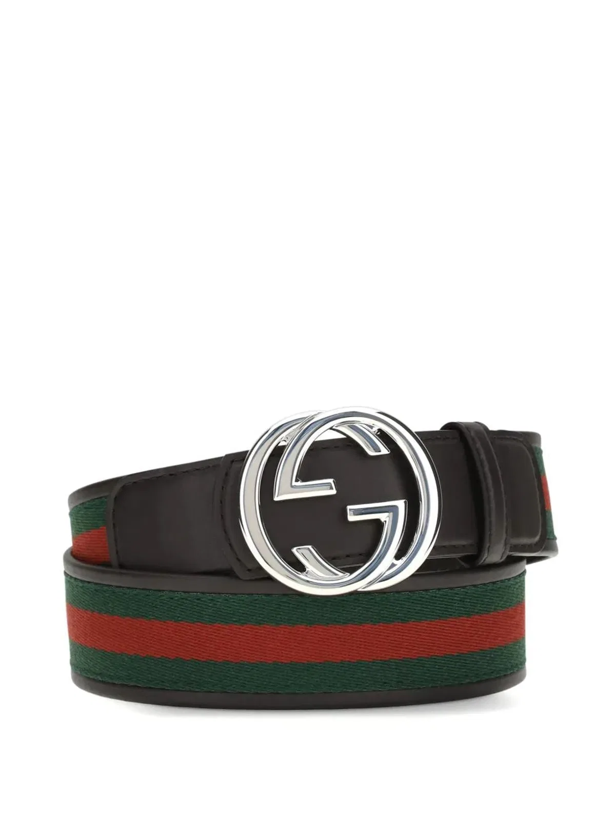 Gucci Reversible Moon Canvas Calf Leather Belt