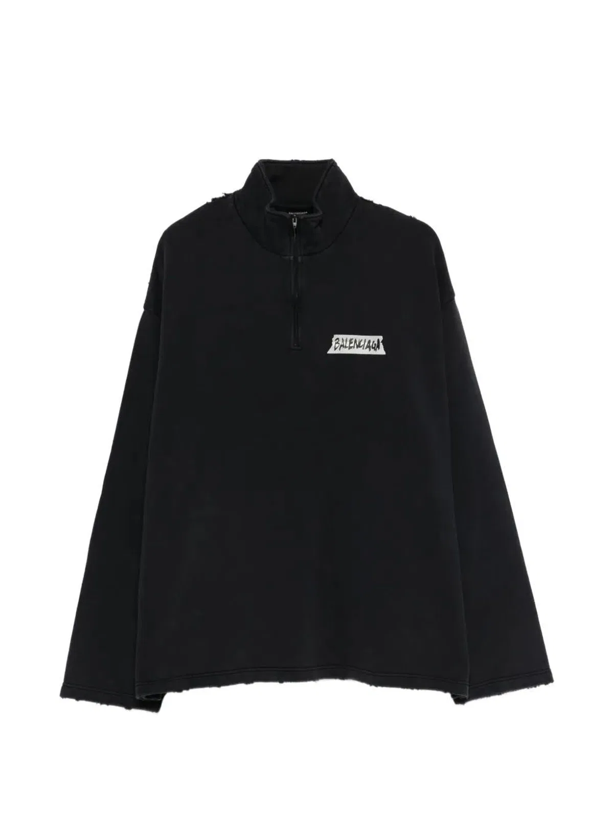 Balenciaga High Neck Half Zip Sweater